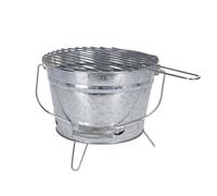 Well Home Seau barbecue finition zinc sur 3 pieds pliables avec poignée