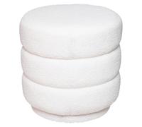 Well Home Sinan Pouf en Peluche Blanc