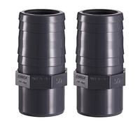 Well2wellness® 107030 Lot de 2 douilles de tuyau de pression octogonales en PVC avec raccord adhésif 2 x 40 mm