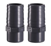 Well2wellness 107031 Lot de 2 embouts octogonaux en PVC pour tuyau de pression avec raccord adhésif 2 x 50 mm