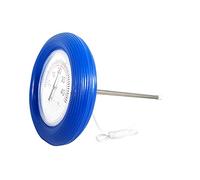 well2wellness® Mida.Therm Thermomètre de piscine rond avec bouée bleue et cordon de fixation