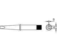 Weller 4CT6C8-1 Panne de fer à souder forme de burin, droite Taille de la panne 3.2 mm Contenu 1 pc(s)