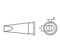 Weller LHT-C Panne de fer à souder forme de burin, droite Taille de la panne 3.2 mm Contenu 1 pc(s)