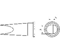 Weller LHT-E Panne de fer à souder forme plate Taille de la panne 6.7 mm Contenu 1 pc(s)