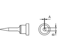 Weller LT-1S Panne de fer à souder forme ronde, longue Taille de la panne 0.2 mm Contenu 1 pc(s)