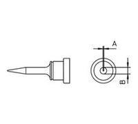Weller LT-1S Panne de fer à souder forme ronde, longue Taille de la panne 0.2 mm Longueur de la panne 15 mm Contenu G