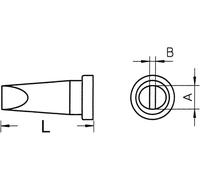 Weller LT-B Panne de fer à souder forme de burin, droite Taille de la panne 2.4 mm Contenu 1 pc(s)