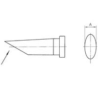 Weller LT-CC Panne de fer à souder forme ronde, bideautée Taille de la panne 3.2 mm Contenu 1 pc(s)