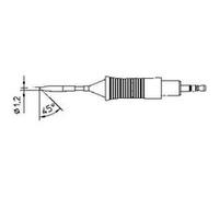 Weller RT6 Panne de fer à souder forme ronde, biseautée 45° Taille de la panne 1.2 mm Longueur de la panne 19 mm Contenu G