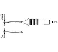 Weller RT9 Panne de fer à souder forme de burin, droite Taille de la panne 0.8 mm Contenu 1 pc(s)