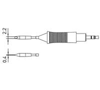 Weller RTM 022 S Panne de fer à souder forme de burin, droite Taille de la panne 2.2 mm Contenu 1 pc(s)