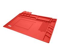 Weller WLACCWSM2-02 Tapis De Soudure Antiglisse En Silicone Avec Règle, Compartiments Individuels Et Quatre Zones Magnétiques Pour Le Stockage, Taille Moyenne