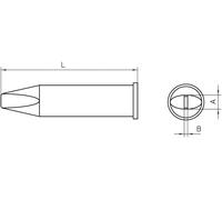 Weller XHT D Panne de fer à souder forme de burin Taille de la panne 5 mm Contenu 1 pc(s)