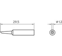 Weller – Panne de fer à souder XNT 4 – forme ronde biseautée 45° – 1,2 mm – 1 pc