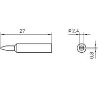Weller XNT B Panne de fer à souder forme de burin Taille de la panne 2.4 mm Contenu 1 pc(s)