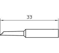 Weller XNT GW Panne de fer à souder biseautée 45° Taille de la panne 2 mm Longueur de la panne 33 mm Contenu 1 pc(s)
