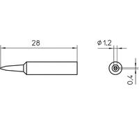 Weller Panne de fer à souder XNT K forme de burin Ø 1,2 mm – 1 pièce