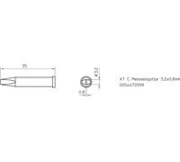 Weller XT-C Panne de fer à souder forme de burin Taille de la panne 3.2 mm Contenu 1 pc(s)