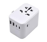 Welly Adaptateur de Voyage Universel, Prise de Voyage Universelle avec 2 Ports USB et 3 Ports Type-C, Adaptateur de Voyage International France,USA,UK,CHN et Plus de 224 Pays,Protection des Enfants.