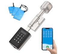 WELOCK PCB51 Serrure Connectée Serrure à Code,RFID Carte,APP et WiFi | Cylindre a Code 30×30 pour porte de 30 à 70mm,serrure électronique Facile à Installer,Smart Lock IP65,Cylindre Européen