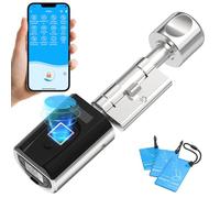 WELOCK SECBN51 Serrure Connectée Serrure Empreinte Digitale,Carte,APP | serrure biométrique WiFi,Cylindre serrure électronique 30/30,Smart Lock pour maison connectée pour 30 à 70mm Porte