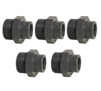 WeltenMarkt PVC-U Nipple de réduction 3/4" x 1/2" Filetage extérieur x filetage intérieur - Raccord fileté haute pression 10 bar Gris - Résistant aux produits chimiques, sans corrosion, conduit d'eau