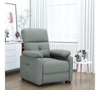 WEMYUFURN Fauteuil de relaxation électrique en tissu gris foncé avec télécommande et 3 positions allongées pour regarder la télévision confortablement et se détendre