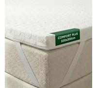 WENDRE Surmatelas 100x200 - 7 cm Mousse Froide - Confort Plus Ferme - avec Élastiques de Fixation - Housse Lavable - Certifié Oeko-TEX - Fabriqué en Europe