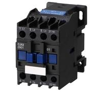 Wengart Contacteur AC Industriel CJX2-09 - Courant Nominal 9A - Bobine AC 24V - 3 Pôles + 1NC (Normalement Fermé) - Montage Rail DIN 35mm - Idéal pour Automatisme et Verrouillage de Sécurité