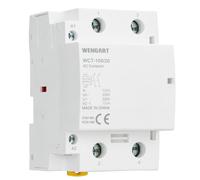 Wengart Contacteur CA efficace WCT-100, 230 V, 100 A, blanc pour une utilisation prolongée, réduction du bruit, économie d'énergie, petite taille, étendu avec accessoires supplémentaires pour