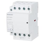 Wengart Contacteur Modulaire 40A - Bobine 24V AC (Basse Tension) - Configuration 2NO + 2NC - Largeur 54mm (3 Modules DIN) - Idéal pour Solaire, Inverseur de Source et Domotique - WCT-40