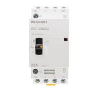 Wengart Contacteur Modulaire avec Commande Manuelle AC 230V 25A 2NO + 2NC (4 Pôles) Sélecteur 3 Positions (Auto/ON/OFF) Largeur 36mm (2 Modules) Idéal pour Marche Forcée et Maintenance WCT-25M