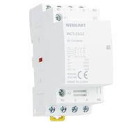 Wengart Contacteur Modulaire Silencieux - AC 230V 25A - 2NO + 2NC (Contacts Mixtes) - Format 36mm (2 Modules DIN) - Idéal pour Inversion de Source et Domotique - WCT-25