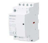 Wengart Contacteur Modulaire Silencieux - AC 24V (Basse Tension) - 25A - 3NO + 1NC (Contact de Signalisation) - Largeur 36mm (2 Modules DIN) - Idéal pour Domotique et Moteurs Triphasés - WCT-25