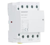 Wengart Contacteur Modulaire Silencieux - AC 24V (Basse Tension) - 32A - 3NO + 1NC (3 Ouverts + 1 Fermé) - Format 54mm (3 Modules DIN) - Idéal pour Domotique et Commande Triphasée - WCT-32