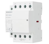 Wengart Contacteur Modulaire Silencieux - AC 24V (Basse Tension) - 50A - 2NO + 2NC (4 Pôles) - Largeur 54mm (3 Modules DIN) - Idéal pour Domotique, PV et Inversion de Source - WCT-50
