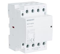 Wengart Contacteur Silencieux 24V AC (Basse Tension) - 4NC (4 Fermés au Repos) - 40A - Largeur 54mm (3 Modules DIN) - Idéal pour Domotique et Délestage de Chauffage - WCT-40