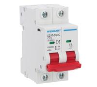Wengart Disjoncteur Miniature Photovoltaïque 2P DC500V 25A Protection par disjoncteur miniature pour les petits systèmes de production d'énergie solaire