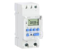 Wengart Interrupteur Horaire Digital THC30 AC 230V 30A Haute Puissance Programmable Hebdomadaire (28 Groupes) Sortie Contact Sec sans Potentiel Montage Rail DIN Idéal pour Chauffe