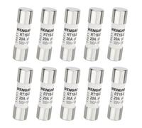 Wengart Lot de 10 Fusibles Cylindriques 14x51mm 25A Type gG (Usage Général) AC 500V - Haute Capacité de Coupure 100kA Protection Industrielle et Domestique Modèle RT18-63 (RO16)