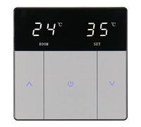 Wengart Thermostat Tactile WG808 - Double Sortie : Contact Sec & AC 230V 10A - Idéal pour Chauffage à Eau et Chaudière - Non Programmable - Spécial Boîtier d'Encastrement Carré 86x86mm