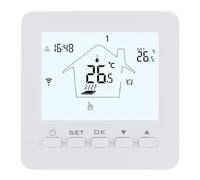Wengart Thermostat WiFi Connecté pour Chauffage au Sol à Eau (3A) Mode Réversible Chaud/Froid Compatible App Tuya, Alexa & Google Home Sortie 230V Adapté pour Boîte d'Encastrement Ronde 60mm