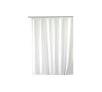 Wenko Rideau de douche 19146100 – Polyester lavable, tissu haut de gamme 180×200 cm blanc
