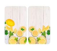 Set 2 couvre-plaques protection motif Citrons Wenko by Maximex