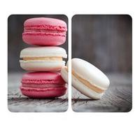 Wenko - 2 Couvre-plaques universel Macarons - 30 x 52 cm - Gris Gris G