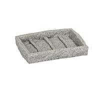 Wenko 20439100 Porte-Savon Poly Résine Gris Granite 13,5 X 9,5 X 11,5 Cm