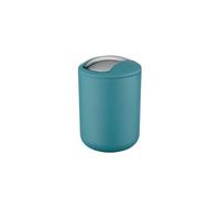 WENKO Seau à couvercle basculant Brasil 2 L pétrole Poubelle Cosmétiques Déchets Salle de bains WC Cuisine