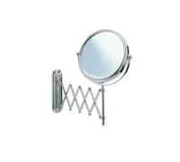 Miroir cosmétique mural Télescope Deluxe - réglable en hauteur, orientable, chrome, miroir de Ø 20 cm, 23 x 38 x 50 cm