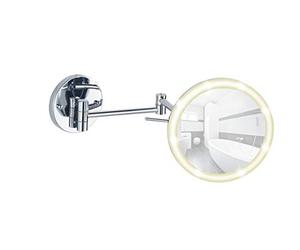 WENKO 3656480100 Aura Power-Loc Miroir Mural LED 22,5 x 10 x 35 cm