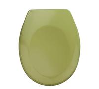 WENKO Abattant WC Bergamo vert mousse antibactérien, fixation réglable en acier inox Vert - Vert mousse